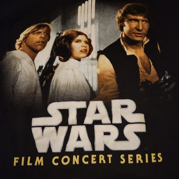 Vintage -Delta Pro Weight Star Wars Film Concert Series Black T-shirt (S) - Picture 2 of 3
